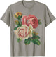 Roses Rose Floral Vintage Style Shabby Desert Chic Retro T-Shirt - T-Shirt | Sand