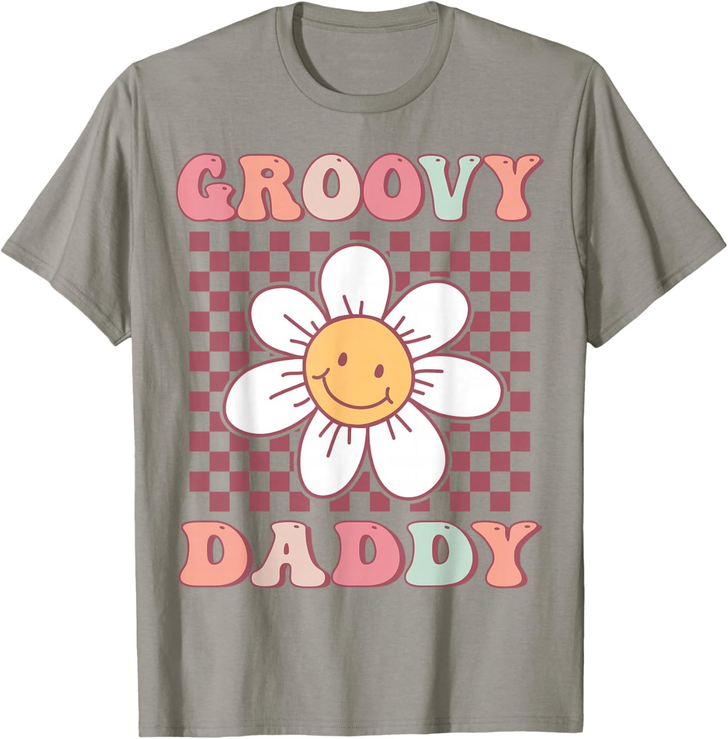 Groovy Daddy Matching Family Birthday Party Daisy Flower T-Shirt - T-Shirt | Sand