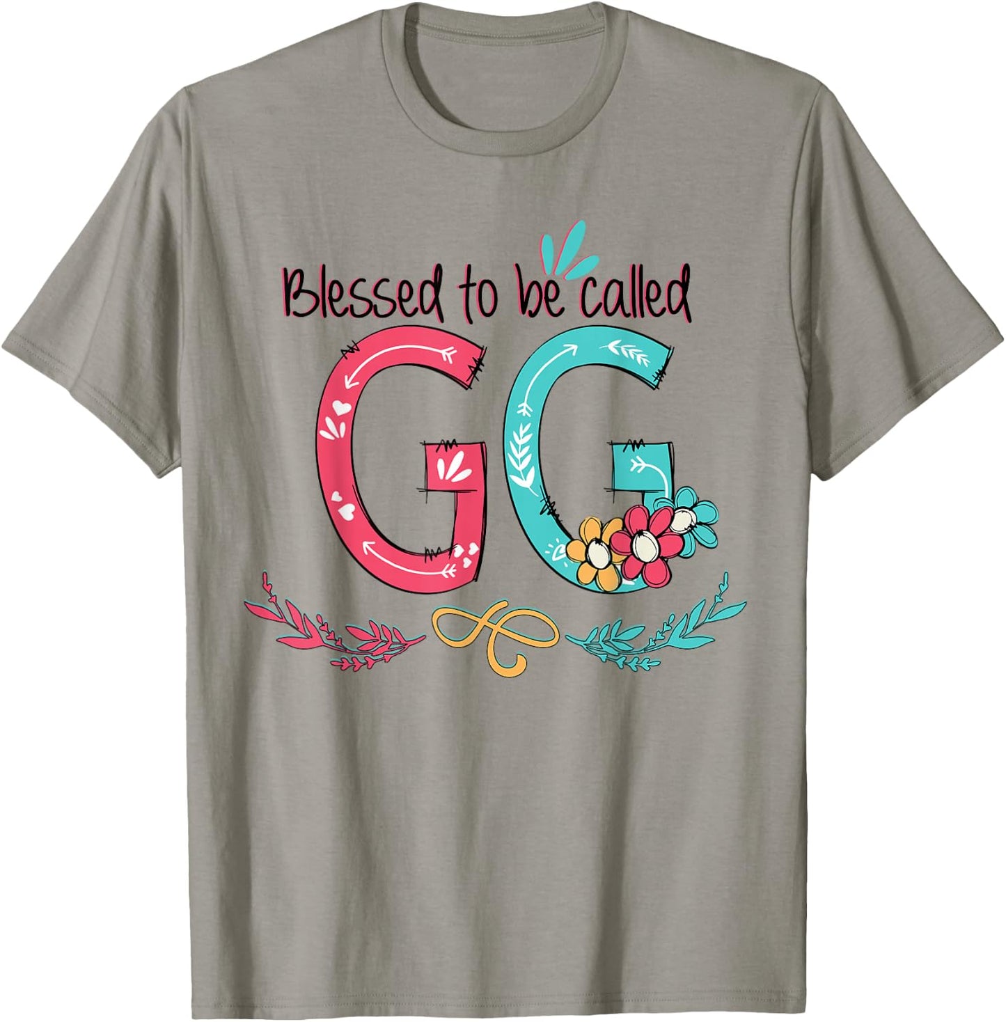 Blessed to be called GG Colorful gifts-Grandma T-Shirt - T-Shirt | Sand