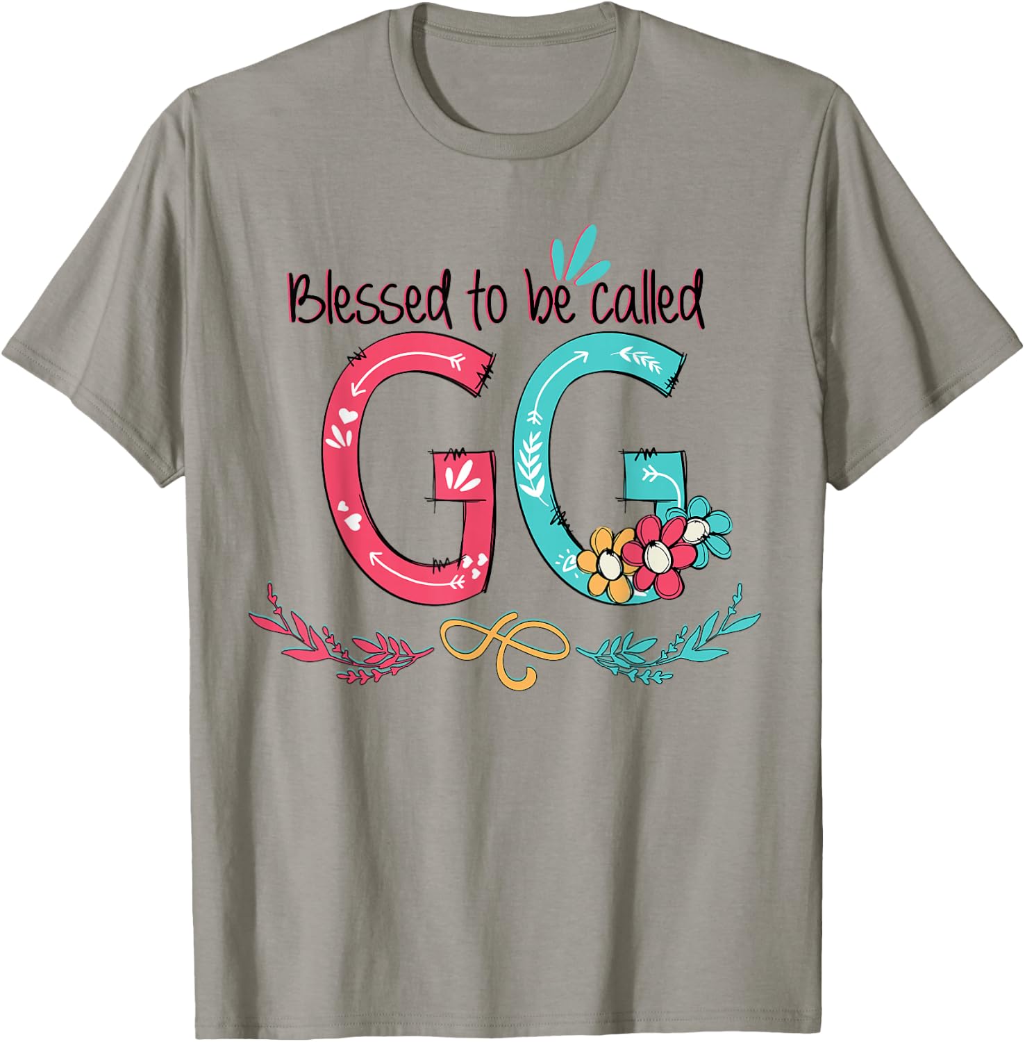 Blessed to be called GG Colorful gifts-Grandma T-Shirt - T-Shirt | Sand