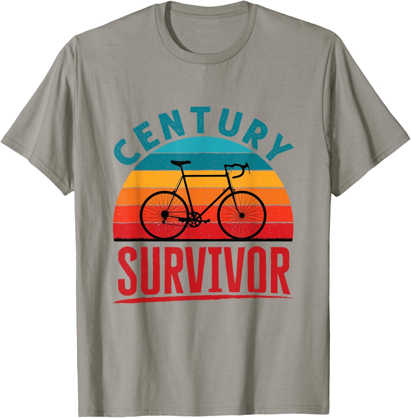 Century Survivor 100 Mile Bicycle Ride Road Cycling T-Shirt - T-Shirt | Sand