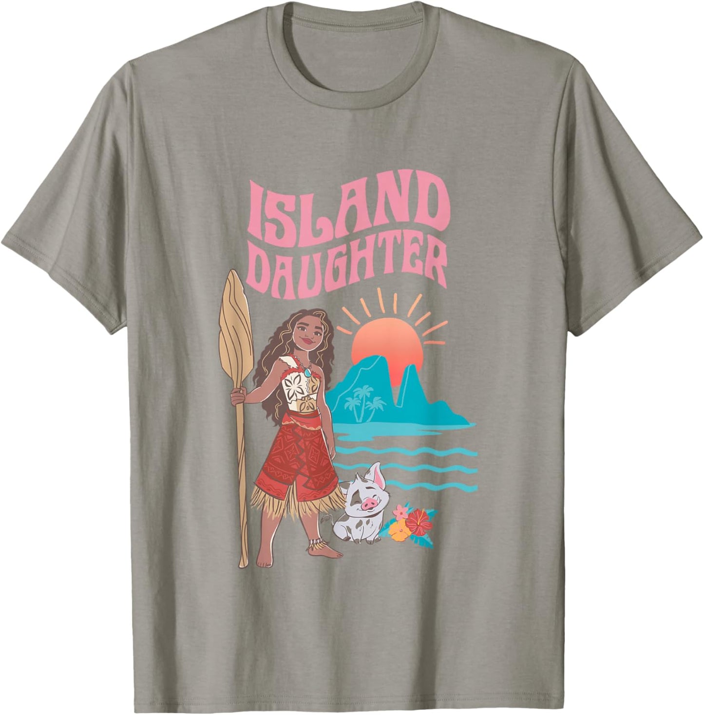 Disney Moana 2 Island Daughter Tropical Panel T-Shirt - T-Shirt | Sand