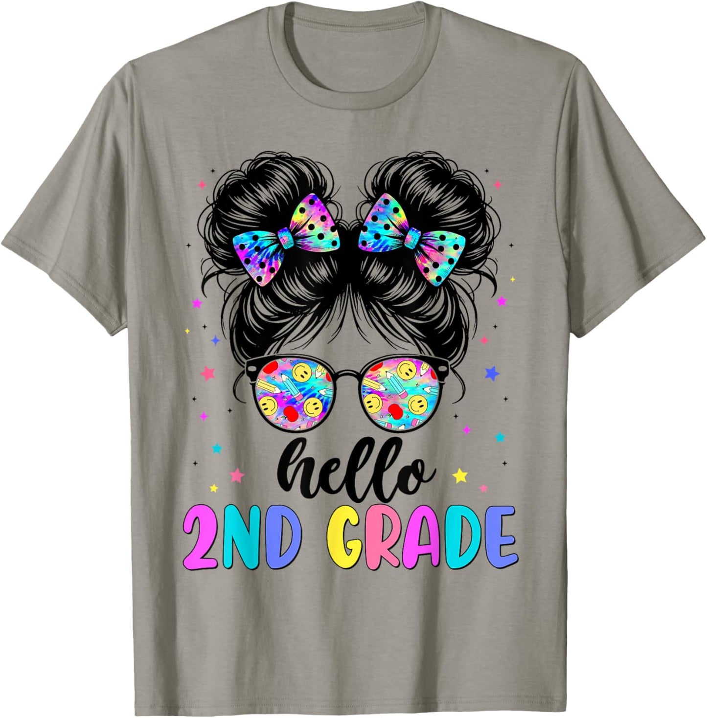 Hello 2nd Grade Shirt Girls Second Grade 1st Day of School T-Shirt - T-Shirt | Sand