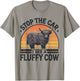 Stop The Car I See Fluffy Cow Retro Highland Cow Lover Funny T-Shirt - T-Shirt | Sand