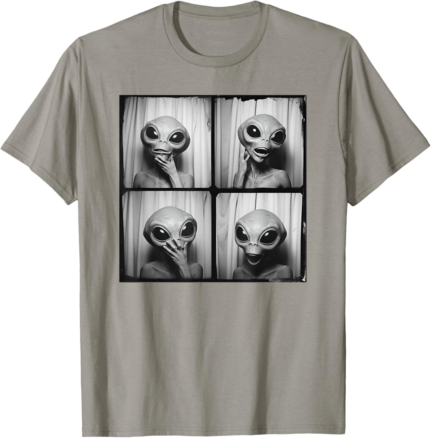 Grey Alien Head Real Martian Photograph Retro Alien T-Shirt - T-Shirt | Sand