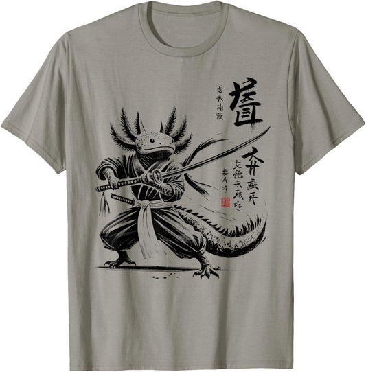 Japan Samurai Warrior Axolotl Ninja Japanese Boys Girls Kids T-Shirt - T-Shirt | Sand