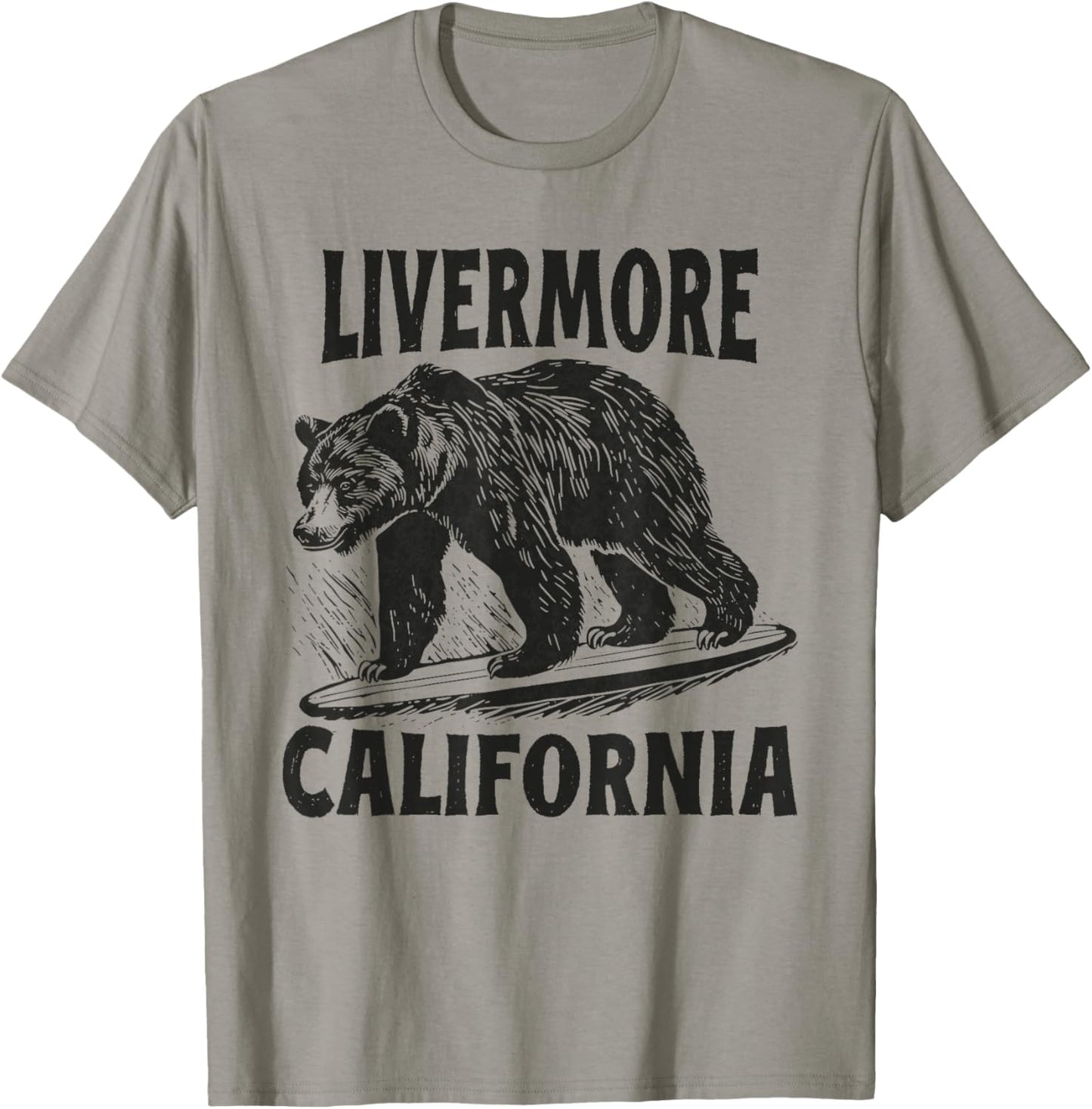 Livermore California CA Retro Surfer Beach Surf Vintage T-Shirt - T-Shirt | Sand