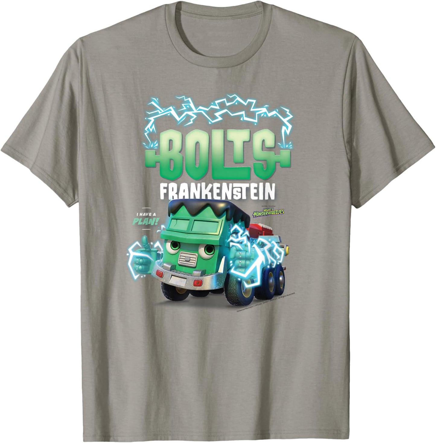 DreamWorks Mighty MonsterWheelies Bolts Frankenstein T-Shirt - T-Shirt | Sand