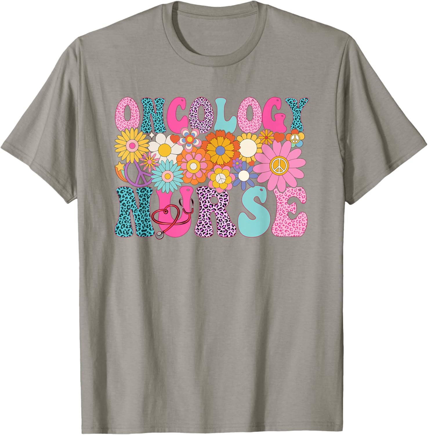 Oncology Nurse Week Groovy Appreciation Day T-Shirt - T-Shirt | Sand