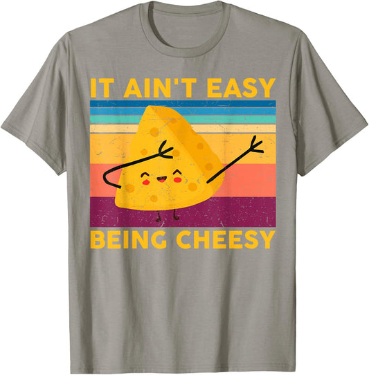 Cheese Shirt it Aint Easy Being Cheesy Funny Kids Boys Men T-Shirt - T-Shirt | Sand
