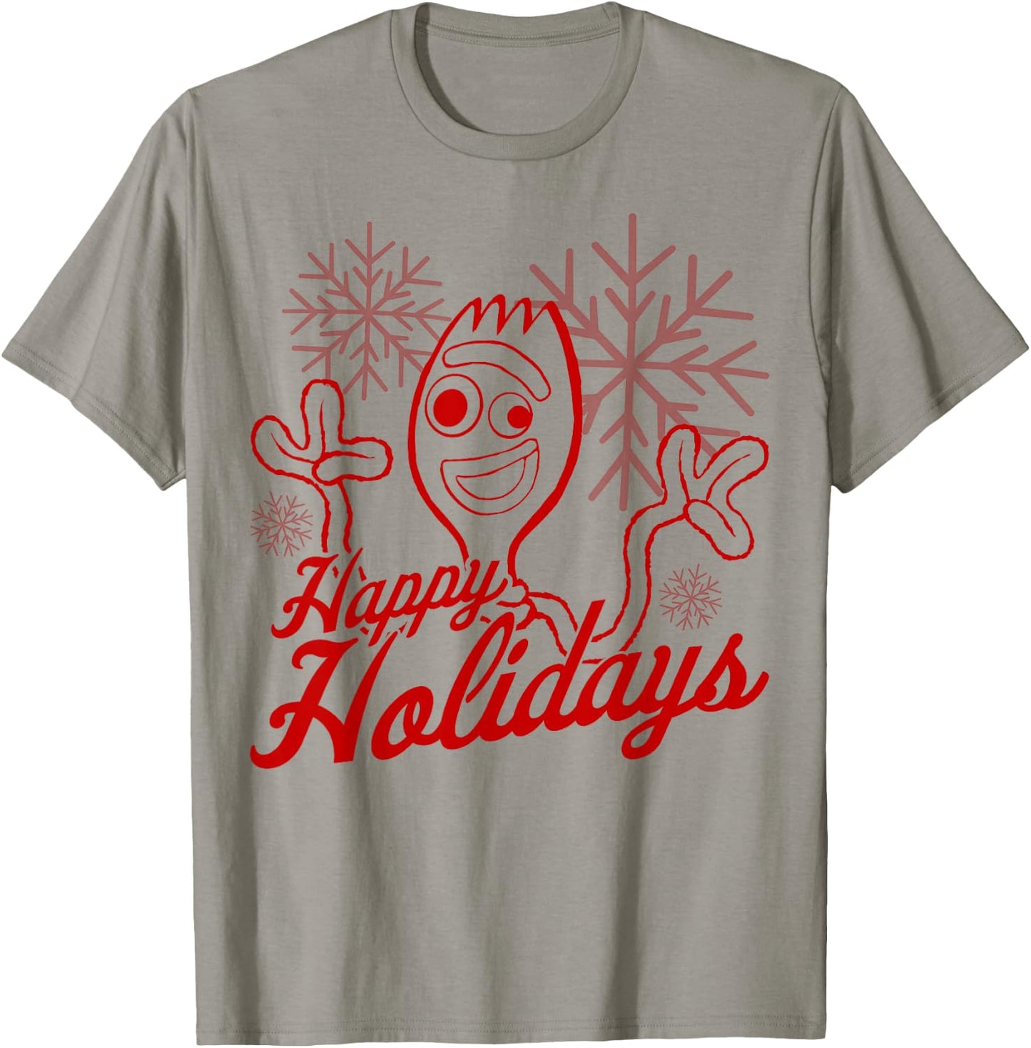 Disney Pixar Toy Story Christmas Forky Happy Holidays T-Shirt - T-Shirt | Sand