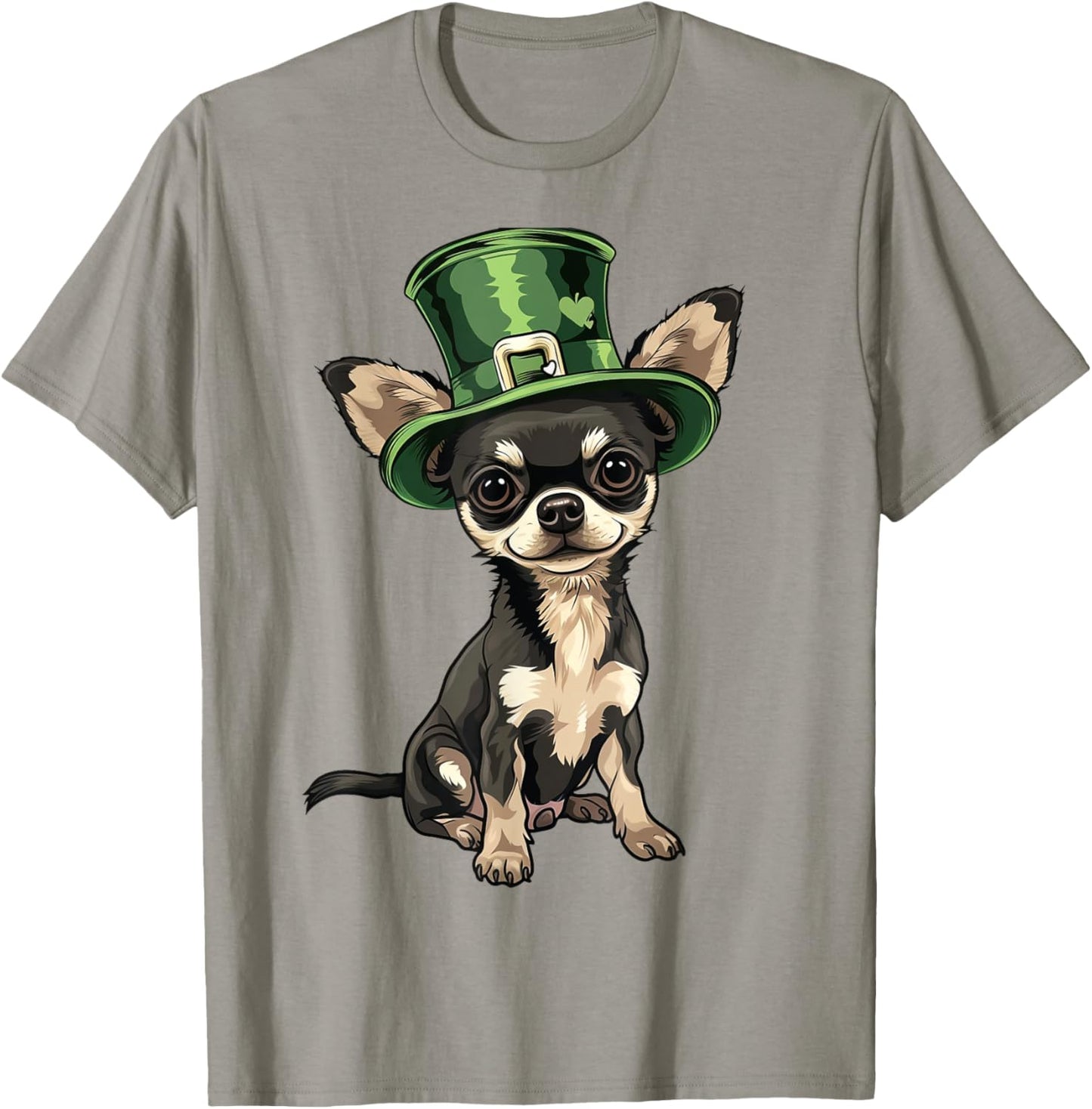 Saint Patricks Day Chihuahua Dog Shamrock Hat Gifts Women T-Shirt - T-Shirt | Sand