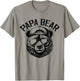 Papa Bear Face Grizzly Fathers Day Bear Lover T-Shirt - T-Shirt | Sand