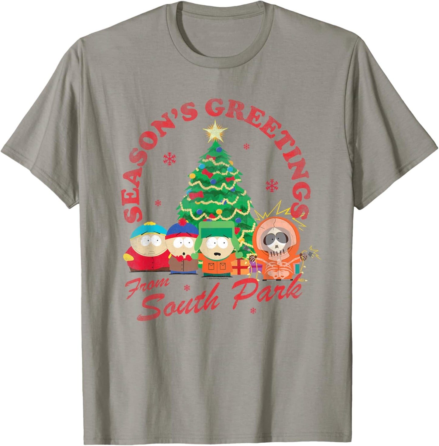 South Park Group Christmas T-Shirt - T-Shirt | Sand