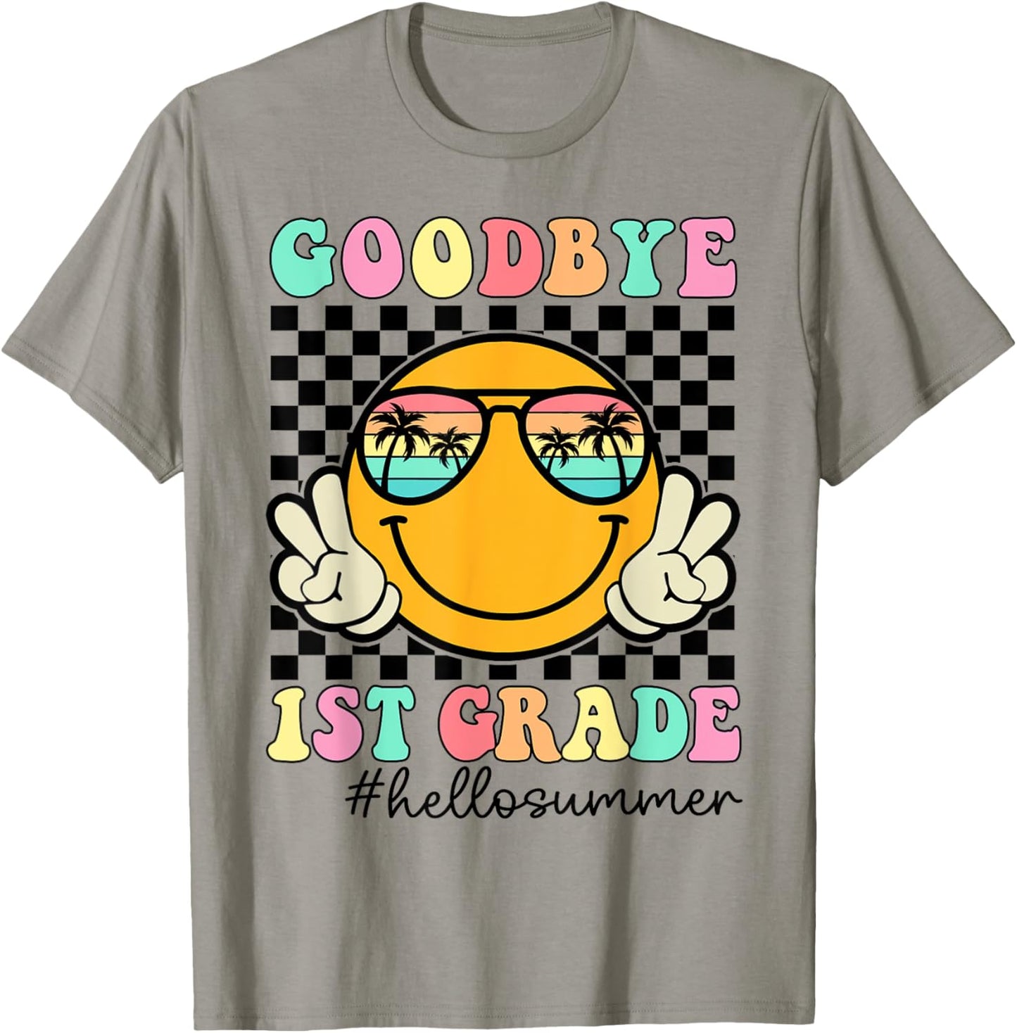 Goodbye 1st Grade Graduation Class Of 2024 Hello Summer Women Kids T-Shirt - T-Shirt | Sand