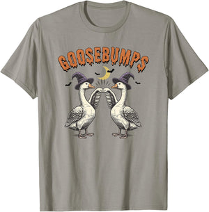 Goosebumps Halloween, Funny Goose Lover, Goose Halloween T-Shirt - T-Shirt | Sand