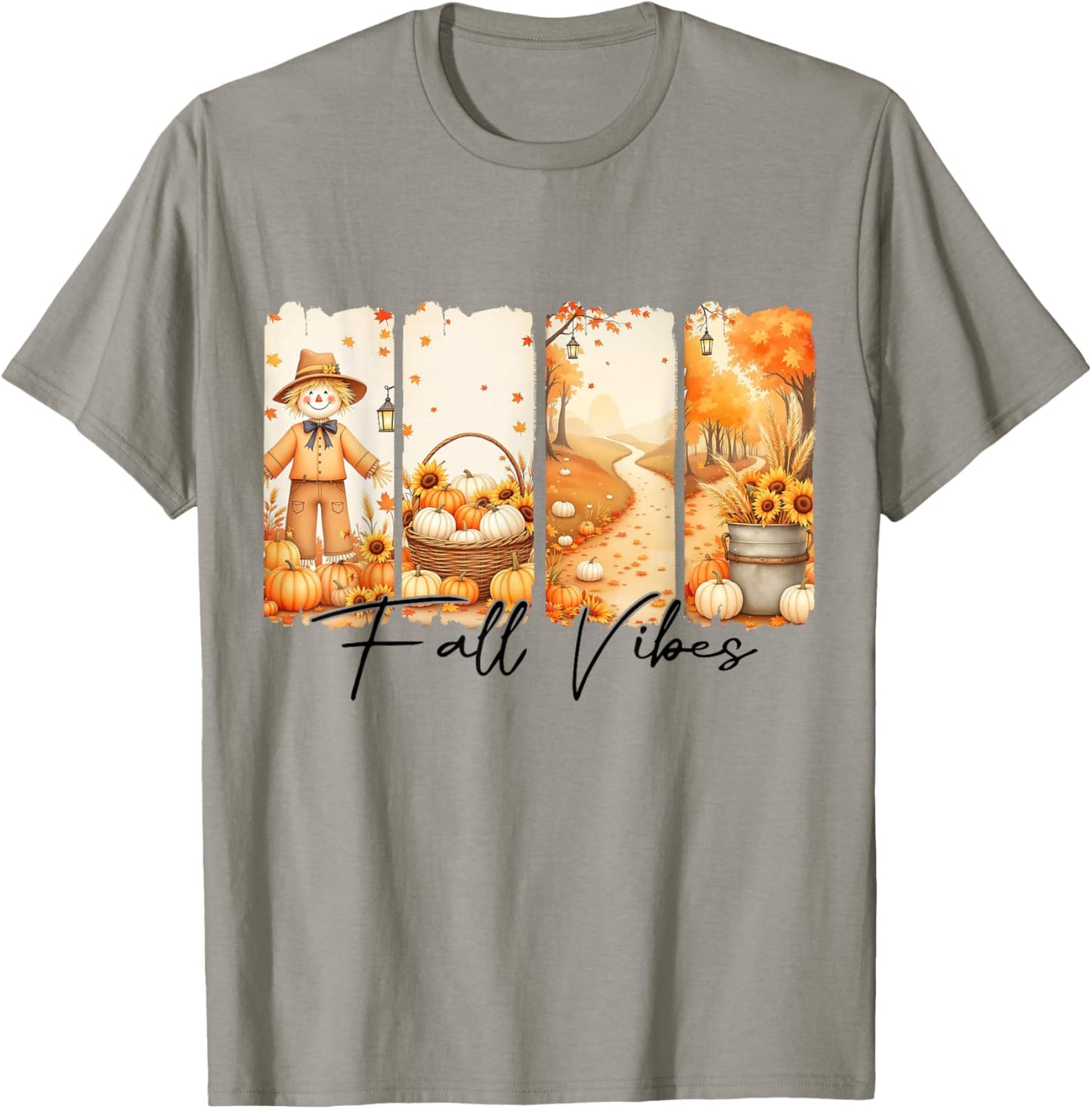 Fall Vibes Thanksgiving Pumpkin Cozy Season Family Matching T-Shirt - T-Shirt | Sand