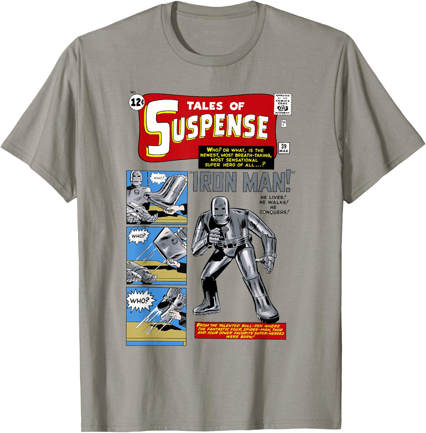 Marvel Avengers Iron Man Tales of Suspense Comic Cover Small T-Shirt - T-Shirt | Sand