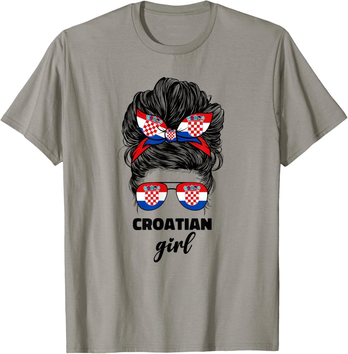Croatian Girl Hrvatska Croats Croatia Flag Girls T-Shirt - T-Shirt | Sand