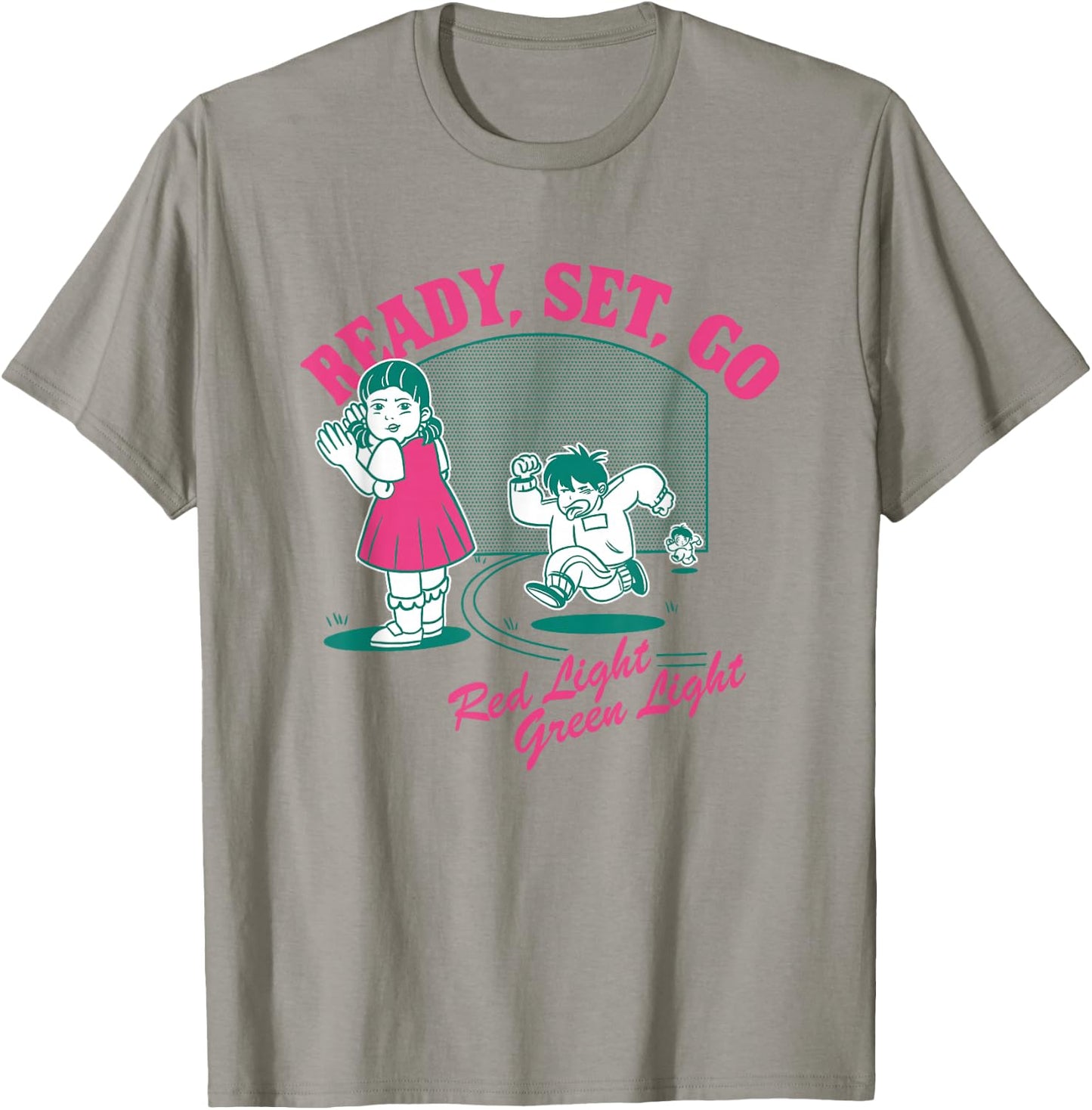 Squid Game 2 Ready Set Go Red Light Green Light T-Shirt - T-Shirt | Sand