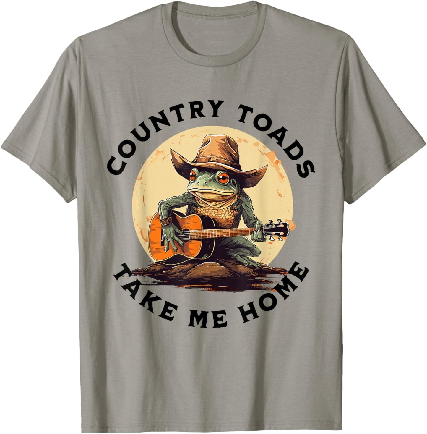 Country Toads Take Me Home Funny Country Music Toad T-Shirt - T-Shirt | Sand