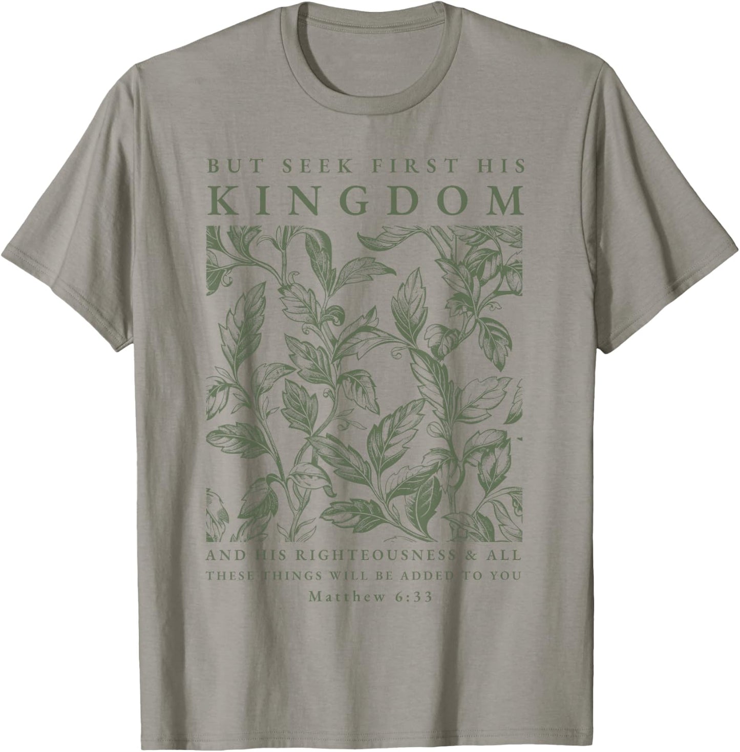 Seek First His Kingdom, Christian T-Shirt - T-Shirt | Sand
