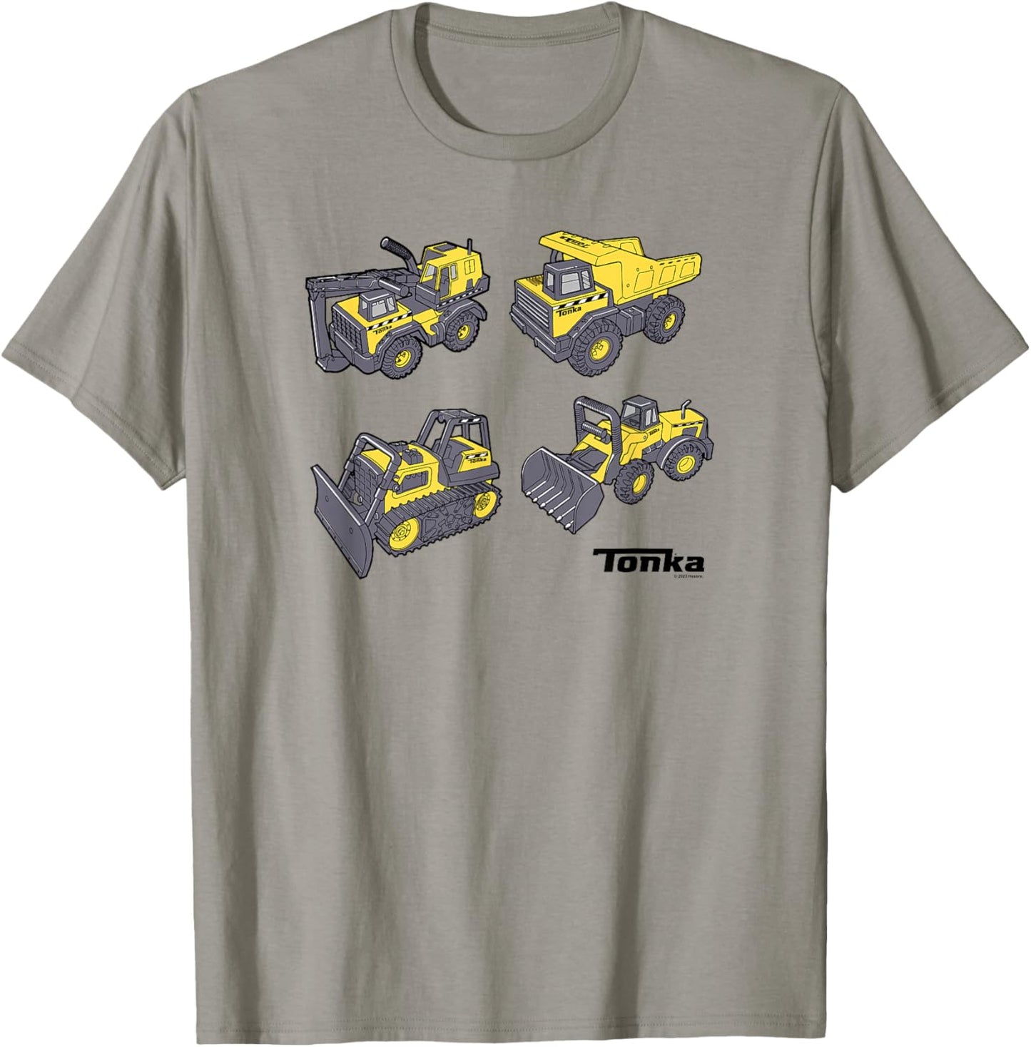 Tonka Construction Types of Trucks Logo T-Shirt - T-Shirt | Sand