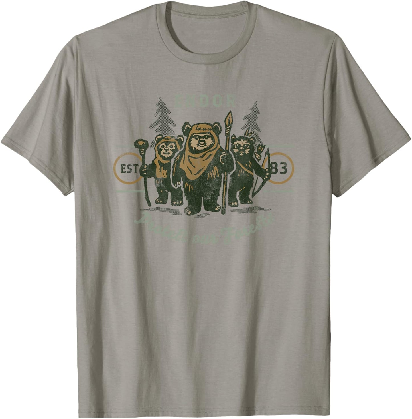Star Wars Ewok Endor Protect Our Forests T-Shirt - T-Shirt | Sand