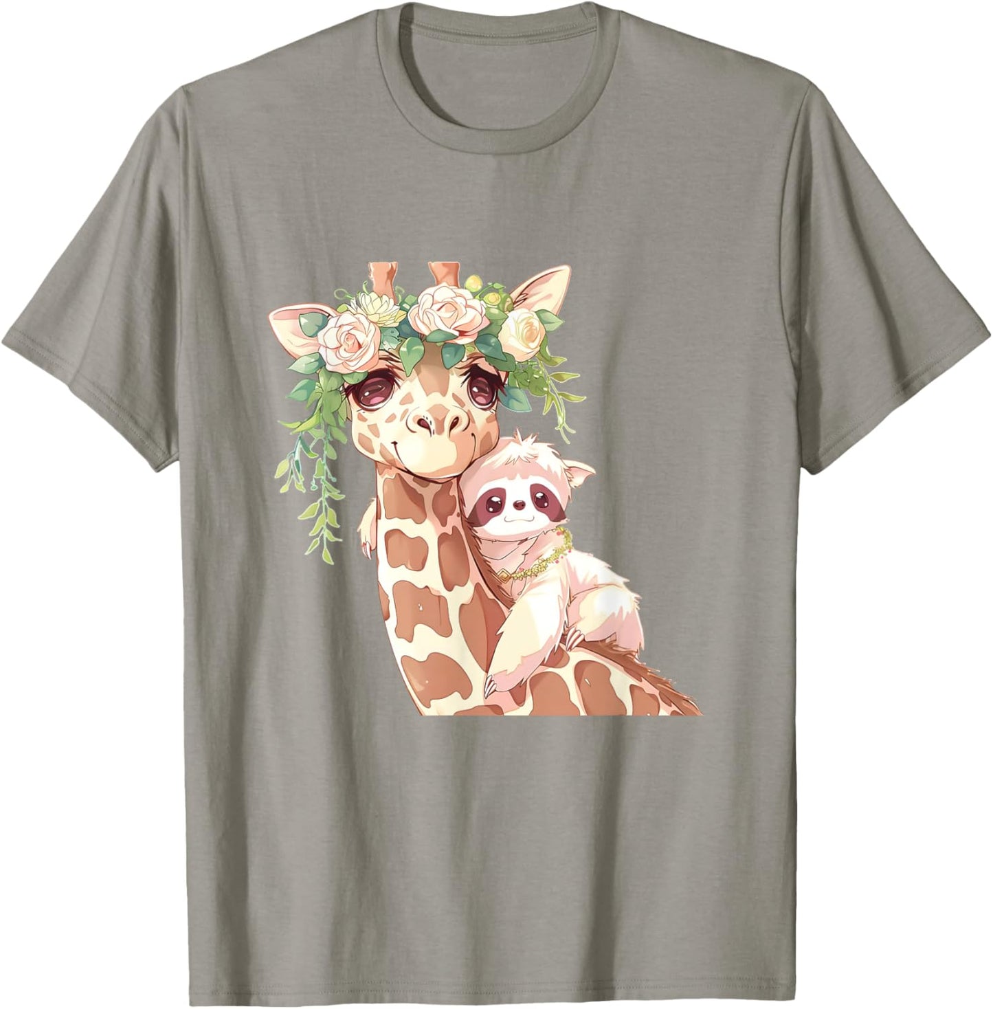 Love Giraffes Women Shirt Giraffe Lovers for kids and girls T-Shirt - T-Shirt | Sand