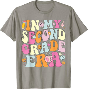 In My Second Grade Era 2nd Grade Teacher Back to School T-Shirt - T-Shirt | Sand