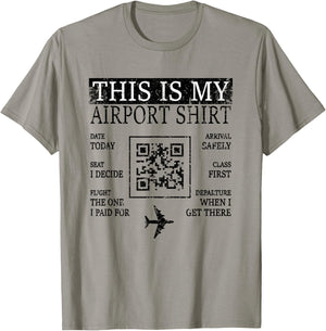 Retro This Is My Airport Shirt Matching Family Travel T-Shirt - T-Shirt | Sand