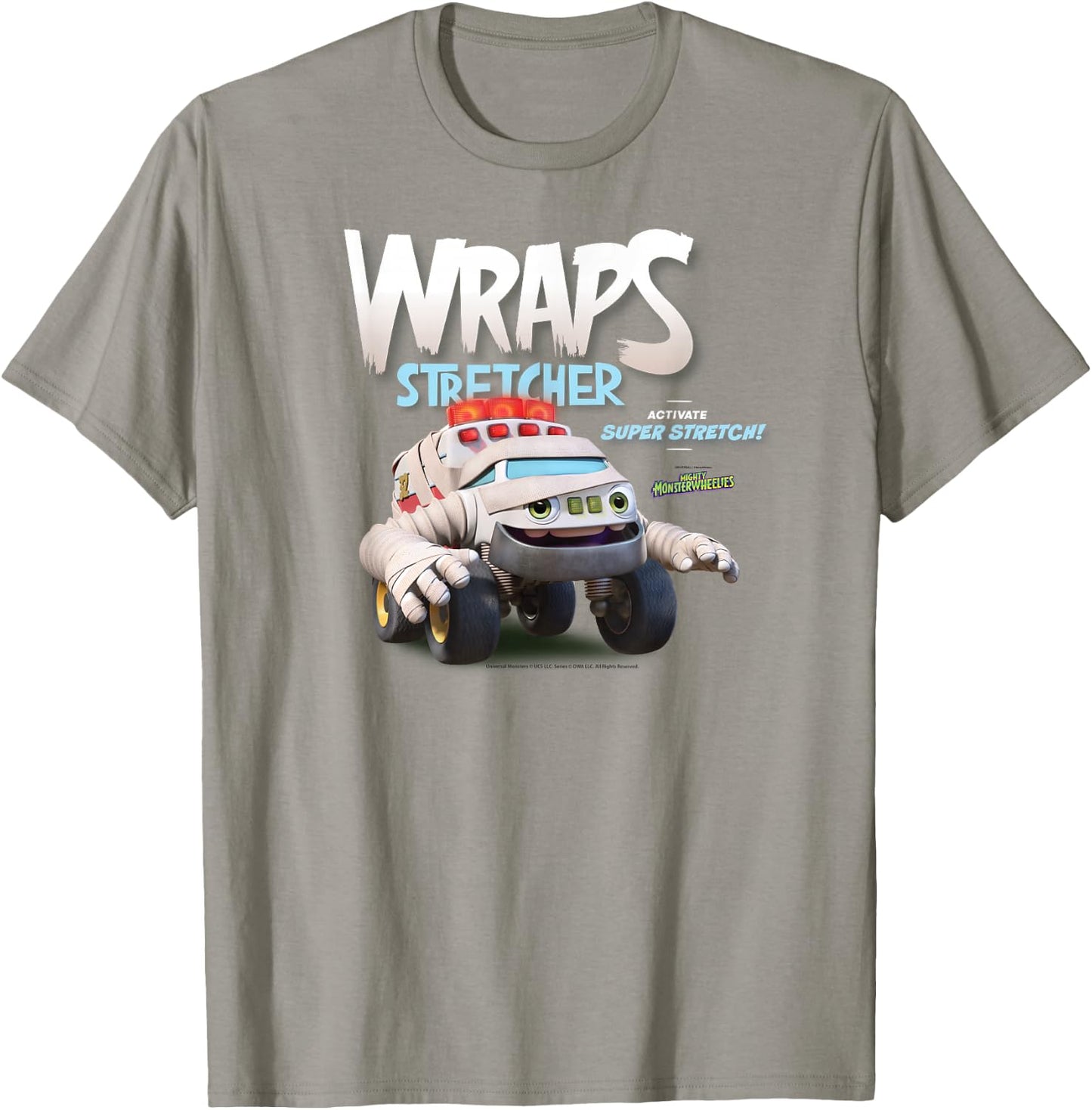 DreamWorks Mighty MonsterWheelies Wraps Stretcher T-Shirt - T-Shirt | Sand