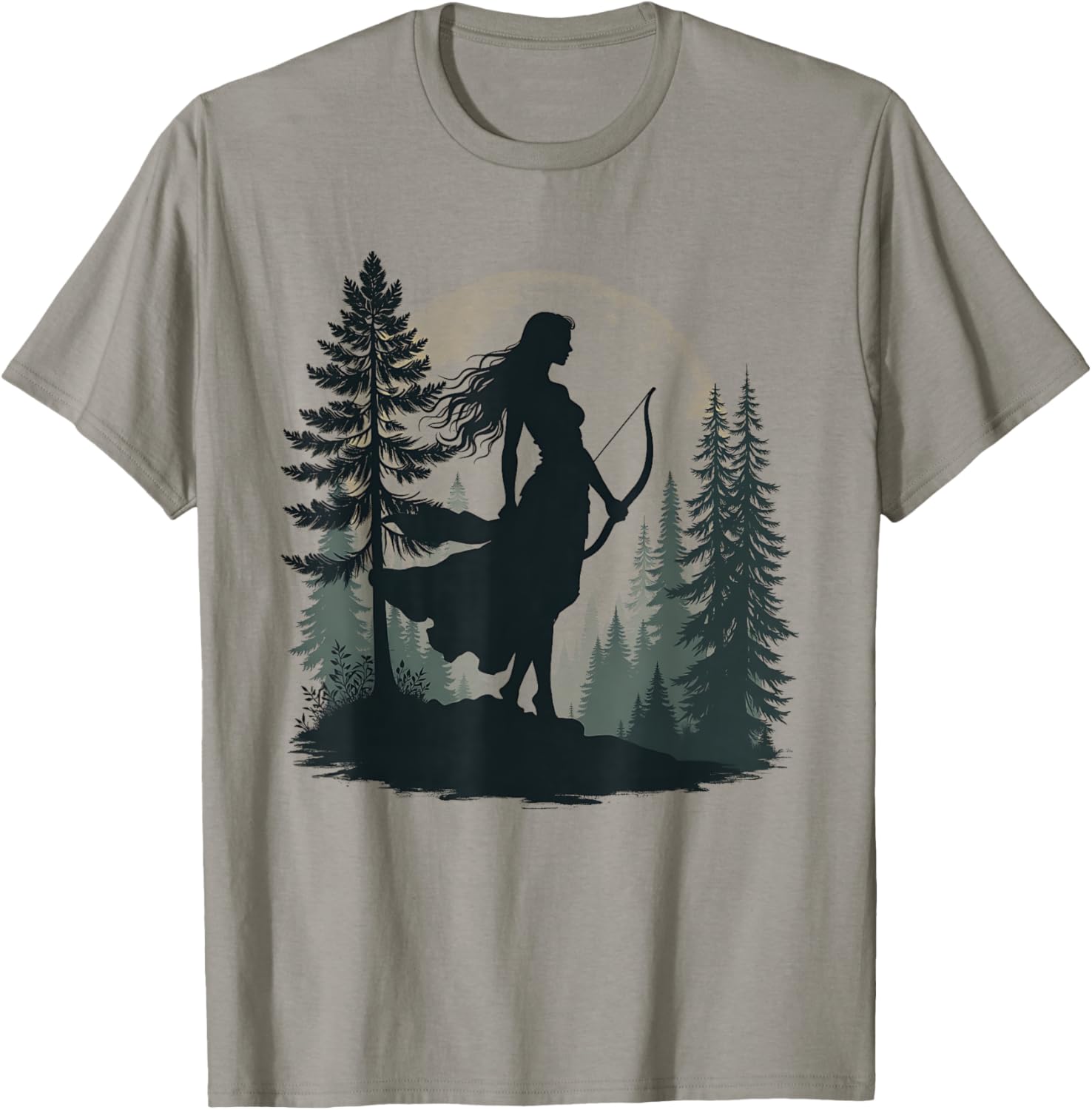 Agema Apparel Greek Goddess Artemis , Women's Adults, Short Sleeve, White, Small, Artemis , Greek Mythology Gift T-Shirt - T-Shirt | Sand