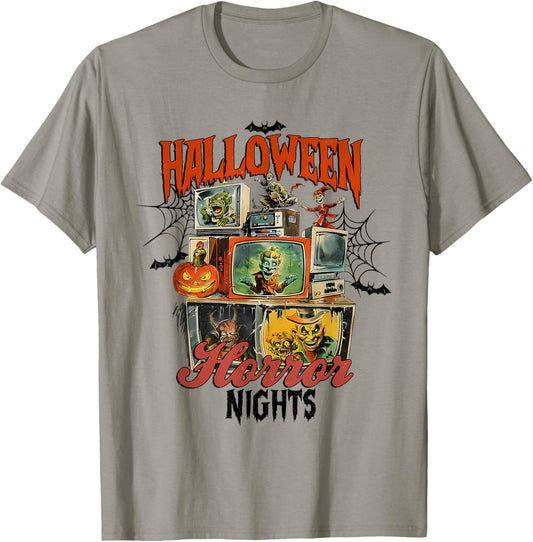 Halloween Horror Nights, Vintage Halloween Horror Movie T-Shirt - T-Shirt | Sand