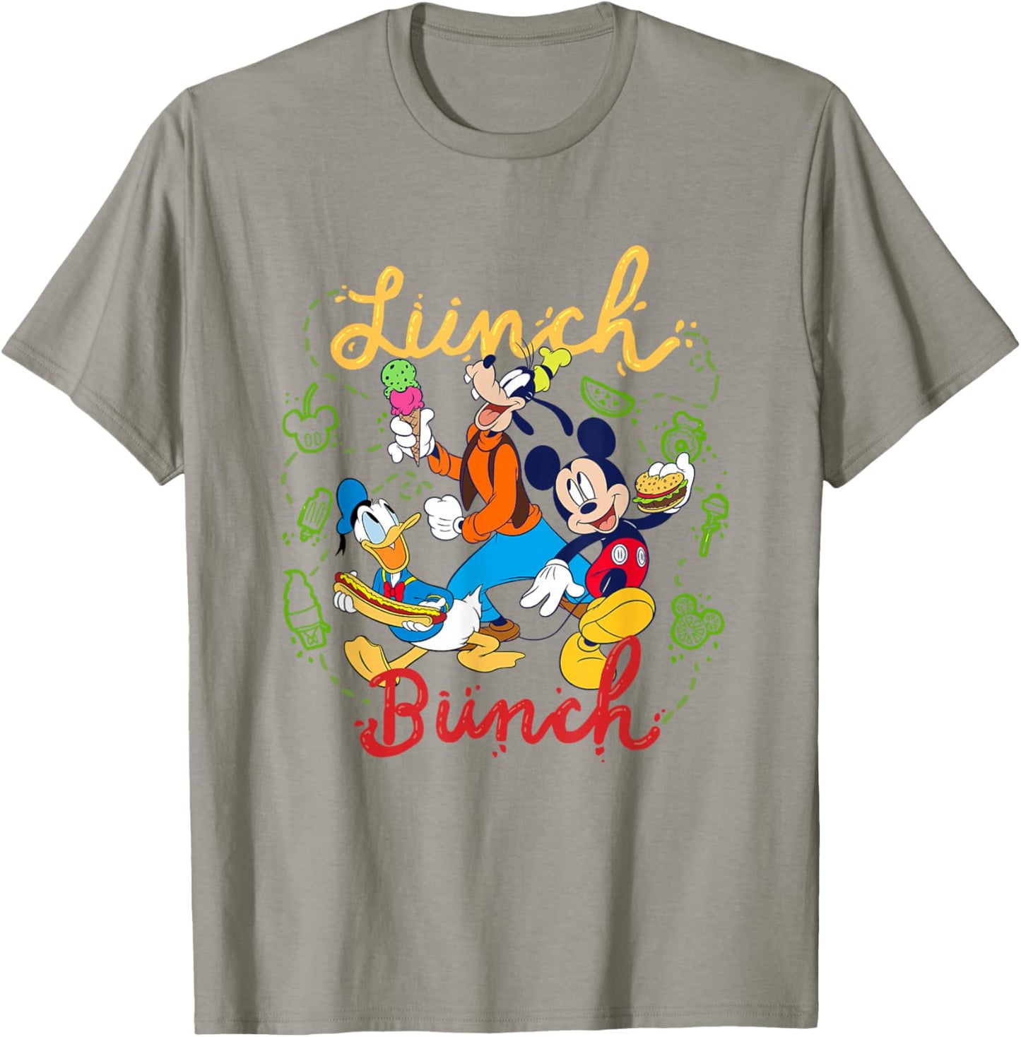 Disney Mickey And Friends Lunch Bunch Retro Group T-Shirt - T-Shirt | Sand