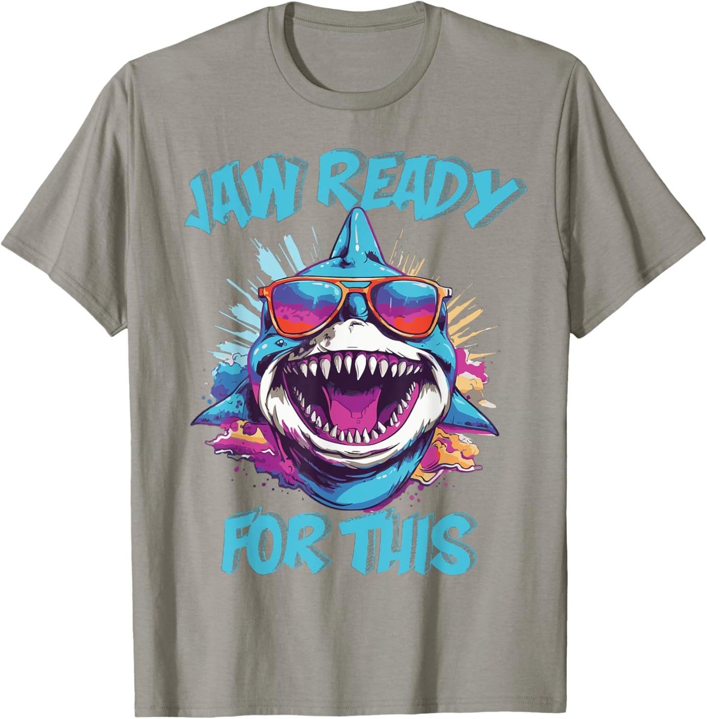 Jaw Ready For This Funny Shark Lover Pun Ocean Wildlife T-Shirt - T-Shirt | Sand