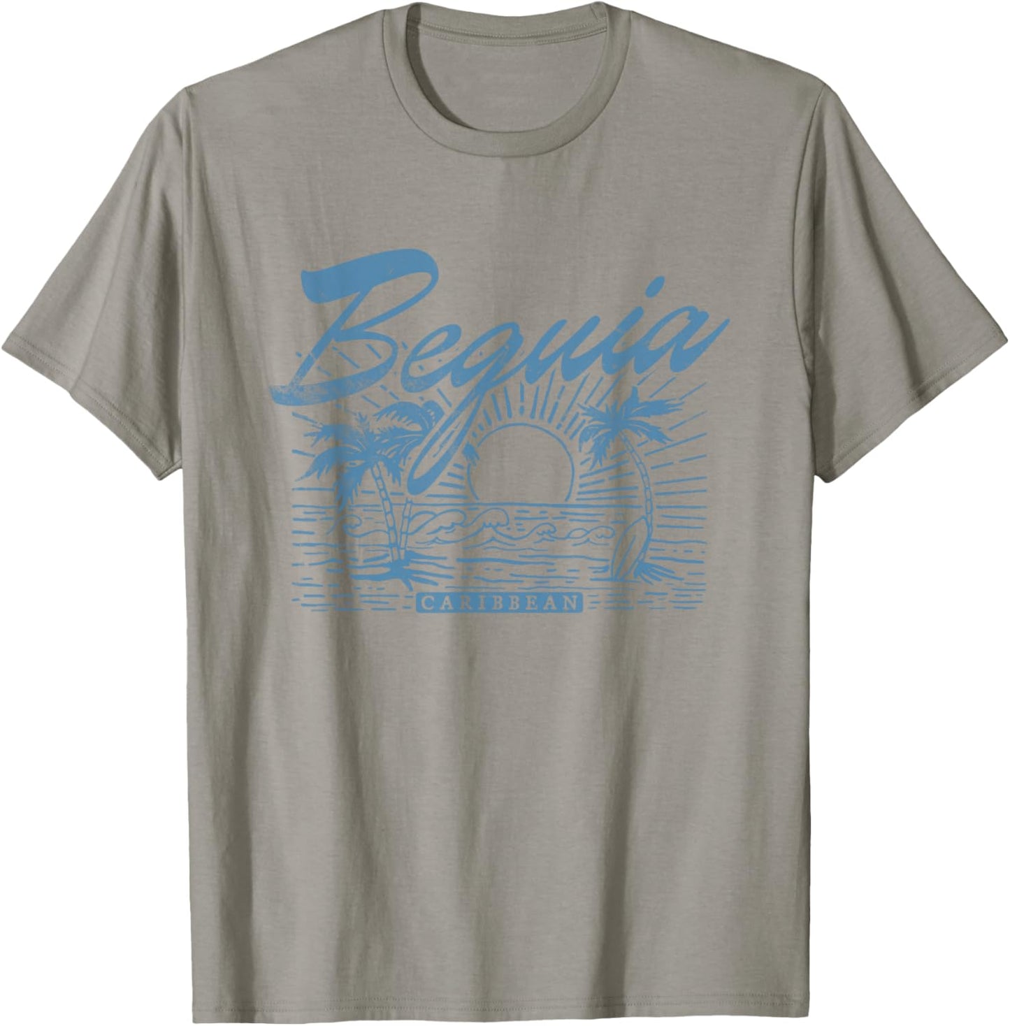 Bequia Caribbean Vintage Distressed Beach T-Shirt - T-Shirt | Sand