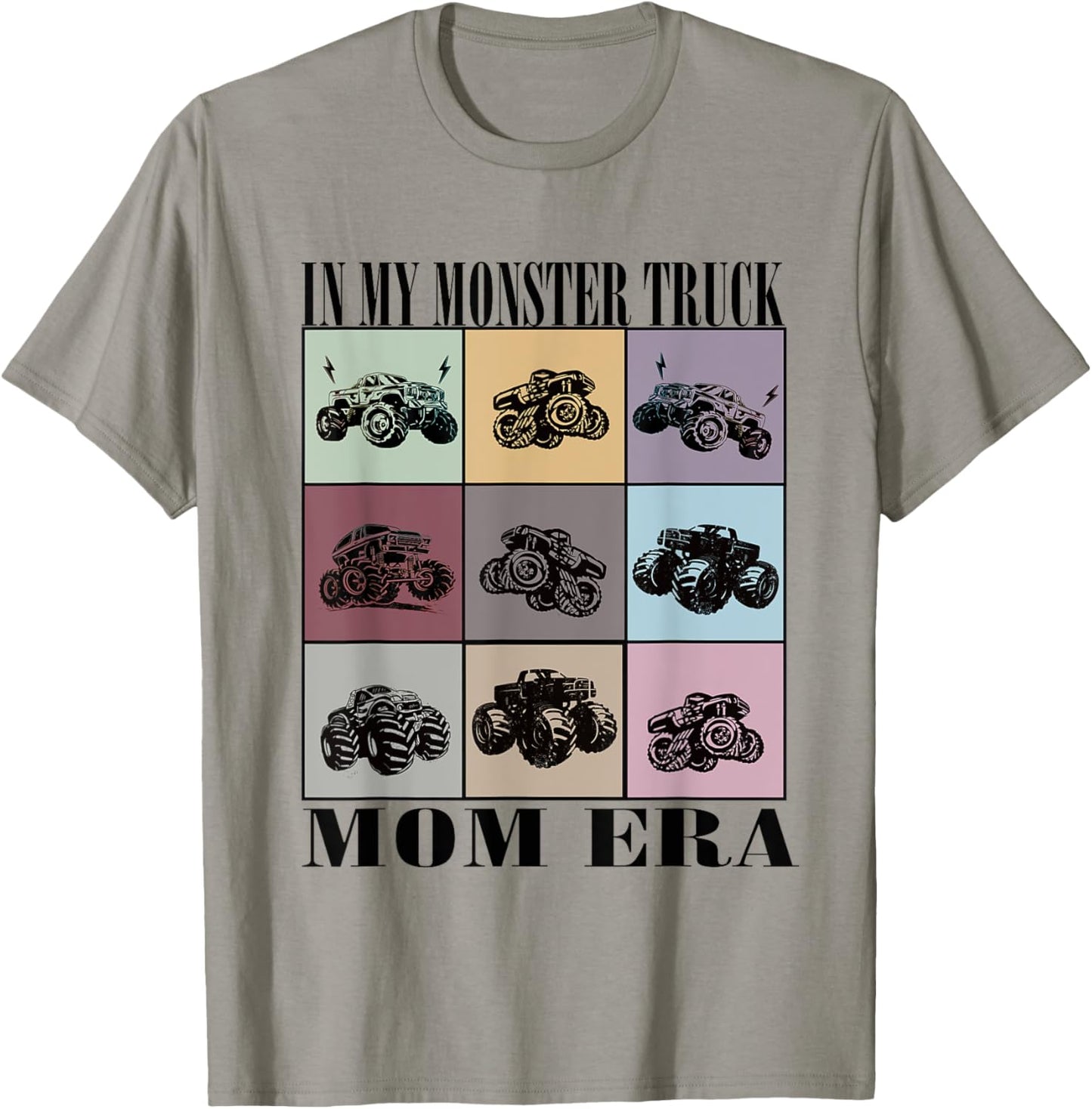 In My Monster Trucks Mom Era T-Shirt - T-Shirt | Sand