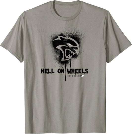 Dodge Hellcat Hell on Wheels T-Shirt - T-Shirt | Sand