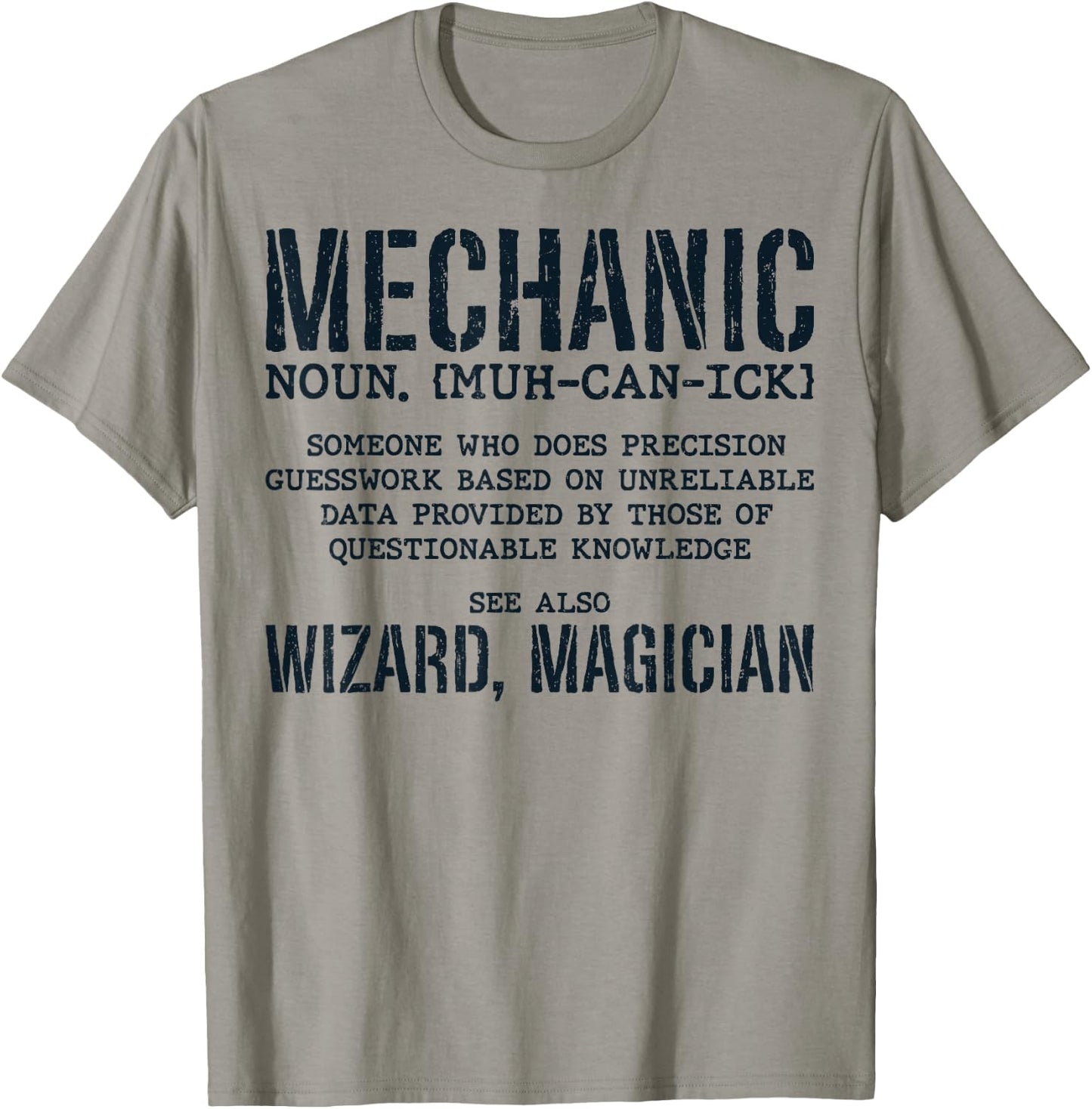 Mechanic Definition Funny Noun Meaning Vintage Gifts Men T-Shirt - T-Shirt | Sand