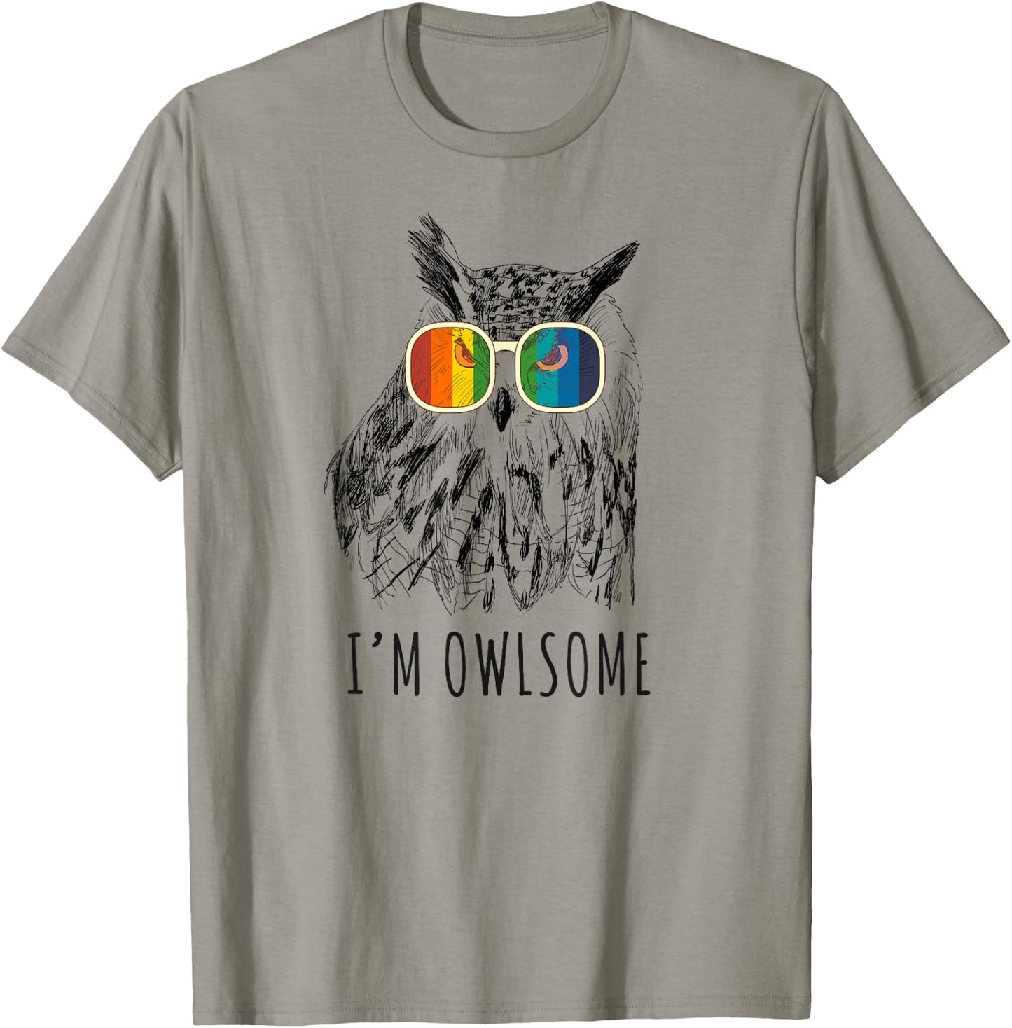 I'm Owlsome Cute Owl Women Girls Owl Lover Gifts T-Shirt - T-Shirt | Sand