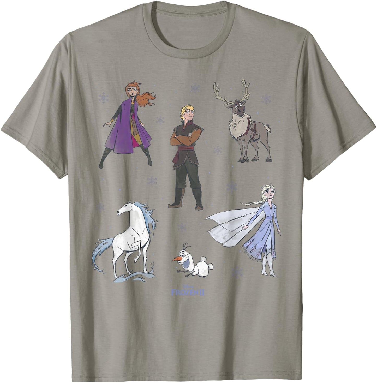 Disney Frozen 2 Cast Group Shot Poster T-Shirt - T-Shirt | Sand