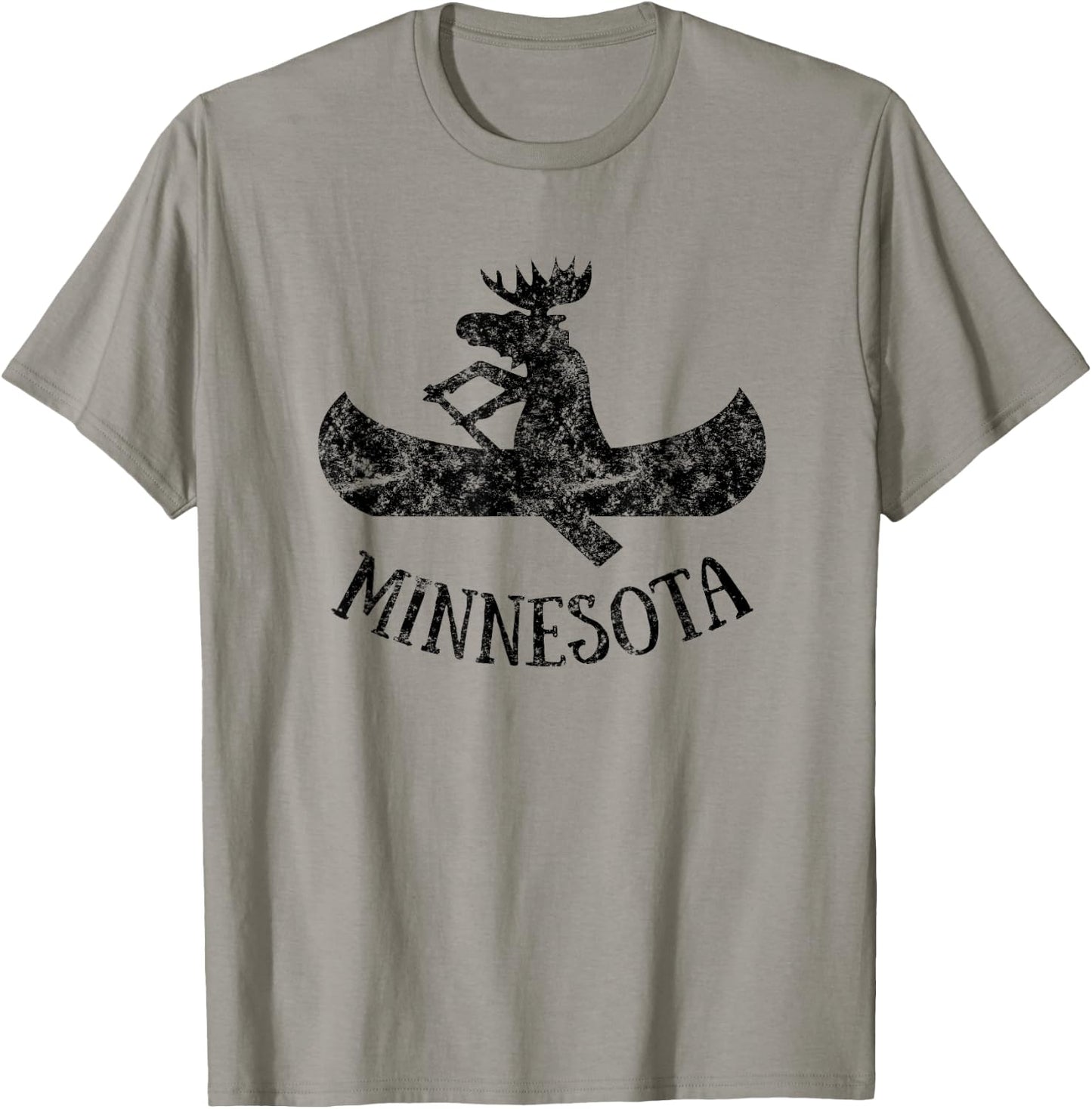Minnesota Moose Shirt | Funny Moose Canoe Gift T-Shirt - T-Shirt | Sand