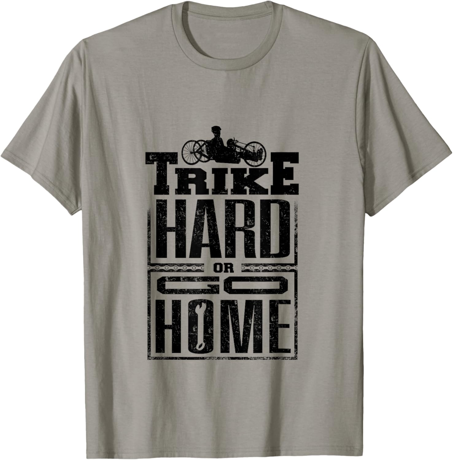 Recumbent Trike Triker Recumbent Bike Trike Hard T-Shirt - T-Shirt | Sand