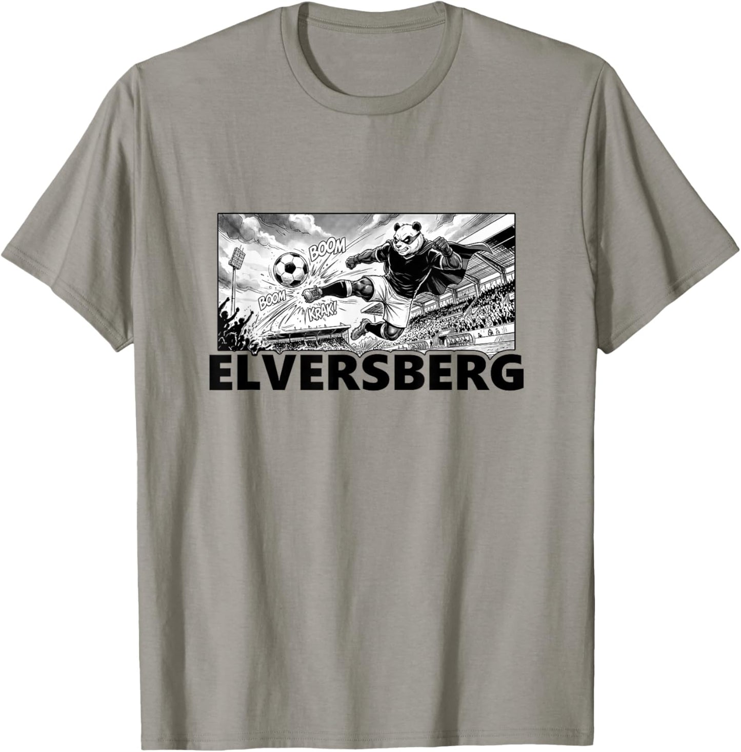 Fußball Panda Kaiserlinde Elversberg Erste Liga Schwarz Weiß T-Shirt - T-Shirt | Sand
