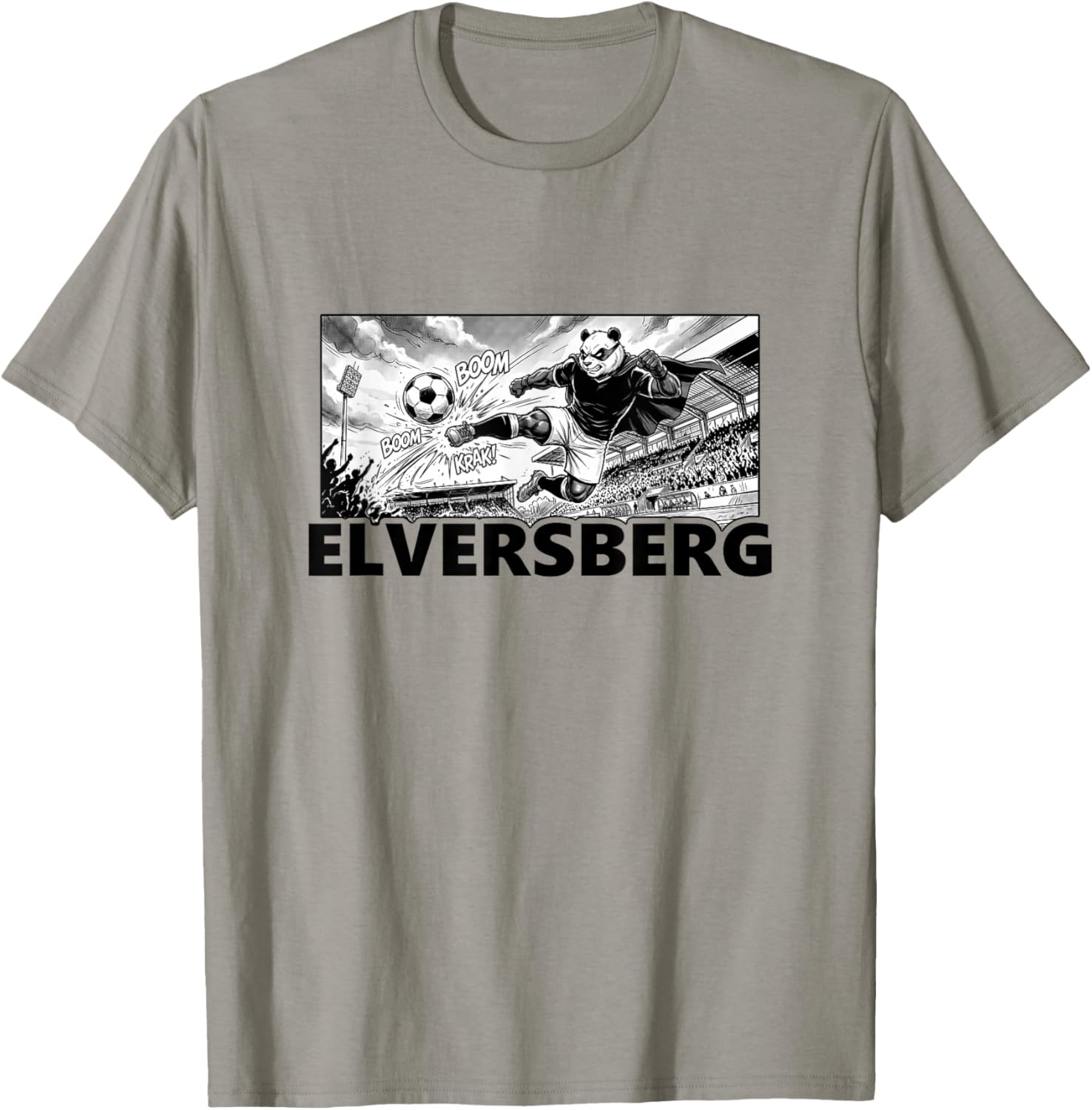 Fußball Panda Kaiserlinde Elversberg Erste Liga Schwarz Weiß T-Shirt - T-Shirt | Sand