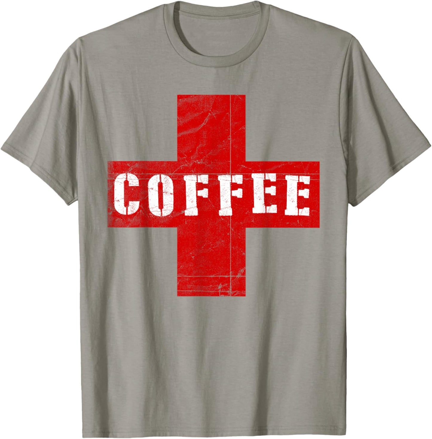 Vintage Coffee Lovers Medic red crossed rescue Java team T-Shirt - T-Shirt | Sand