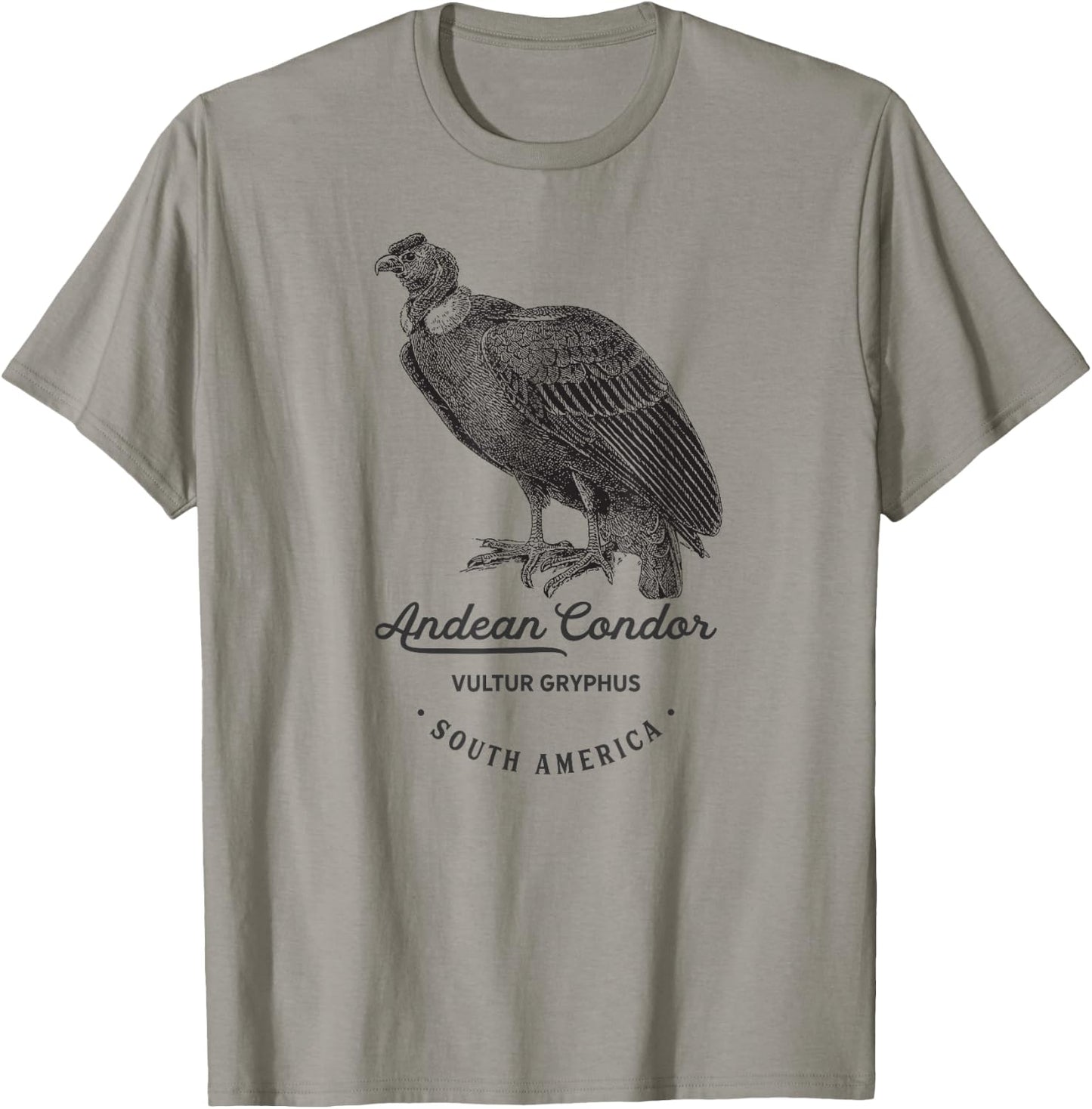 Andean Condor Vintage Animal Prints Birthday Gift T-Shirt - T-Shirt | Sand