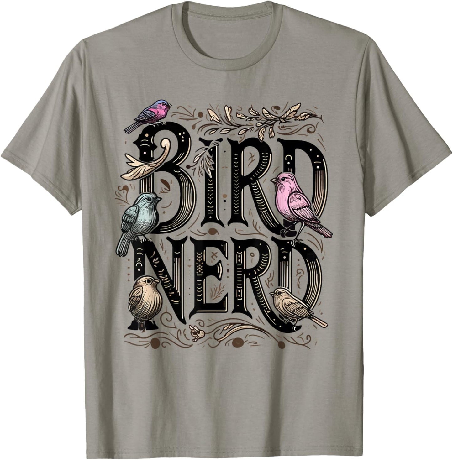 Bird Nerd Funny Birdwatching Birdwatcher Bird Lover Cute T-Shirt - T-Shirt | Sand