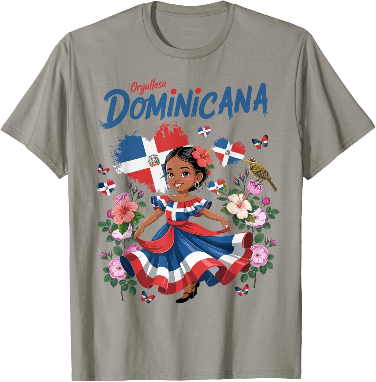 Dominican Republic Flag Outfit Idea for Girls Dominicana T-Shirt - T-Shirt | Sand